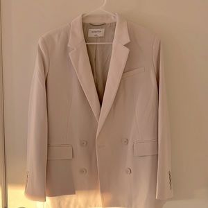 NEW. BABATON. White and Cream Blazer (Oversized)